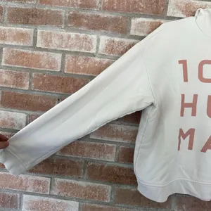 Everlane Hoodie Sweatshirt 100% Human White Small thumbnail 4