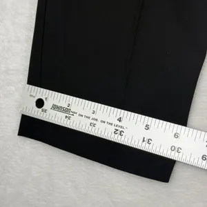 Alice + Olivia‎ Black High Rise Pleated Straight Leg Trousers Back Zip Career 4 thumbnail 6
