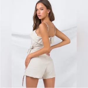 Princess Polly Rally Playsuit in Beige Size 10 New with tag thumbnail 4