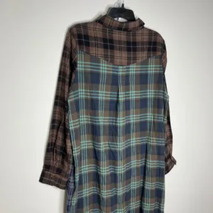 Natural Life Esme maxi dress multicolored plaid 100% cotton‎ womens size medium thumbnail 10