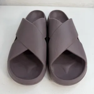 Gap Women's 10 Criss-Cross Pillow Pool‎ Slides Sandals Platform Peppercorn Brown thumbnail 5