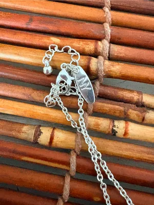 New York & Company Silver Teardrop Crystal Pendant Necklace 18”-21” thumbnail 5