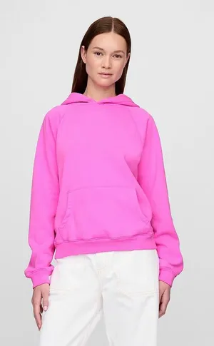 GAP VintageSoft Hoodie SUGAR PLUM NEON PINK SIZE MEDIUM thumbnail 1