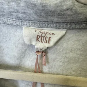Hippie Rose Heather Gray Quarter Snap Mock Neck Sweatshirt‎ Medium Athleisure thumbnail 9