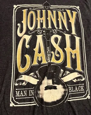 Unisex Adult Medium Johnny Cash Short Sleeve Graphic T-Shirt. thumbnail 3