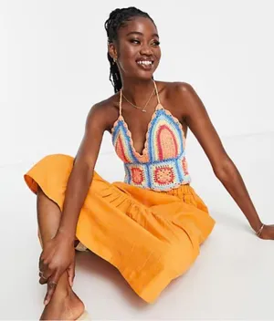 ASOS Design Crochet Top thumbnail 1
