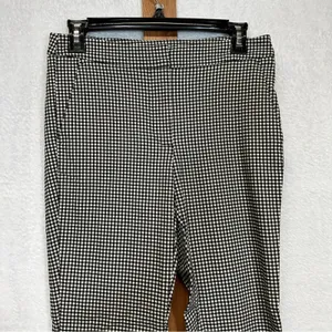 Zara Black & White Gingham‎ Print High Rise Ankle Pants Size S thumbnail 2