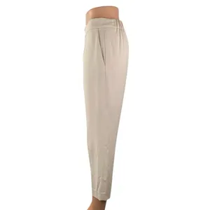 Aritzia Babaton Women's Beige High Rise Tapered Cropped Trousers Pants Size S thumbnail 2