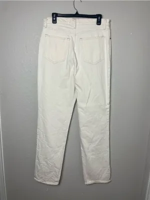 Abercrombie & Fitch 90’s Straight Ultra High Rise Off-White Jeans Size 31L thumbnail 8