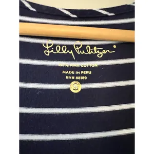 Lilly Pulitzer Jennalyn True Navy S Stripe‎ Swing Women’s Dress Tank thumbnail 3