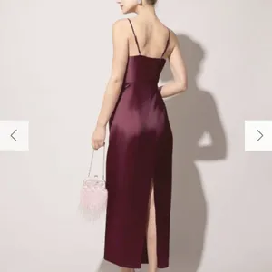 RIHOAS The Red Back Slit Satin Sling Maxi Dress 2 thumbnail 2