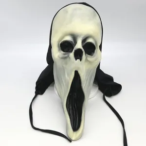 Paper Magic Group Halloween Scream Mask Vintage 2003 Hooded Skull Ghoul Adult thumbnail 2