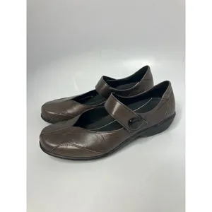 Romika brown leather mary Jane Shoes women's size 38 7.5‎ professional boho thumbnail 4