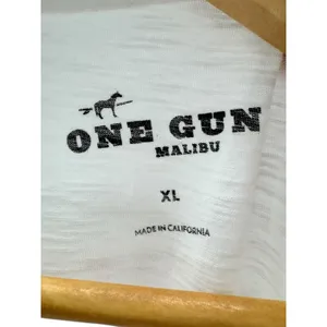 One Gun Ranch‎ Malibu California Crewneck Short Sleeve Graphic T-Shirt White XL thumbnail 3