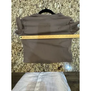 Urban Revivo Brown Cropped Baby Tee Size 8 Cotton thumbnail 7