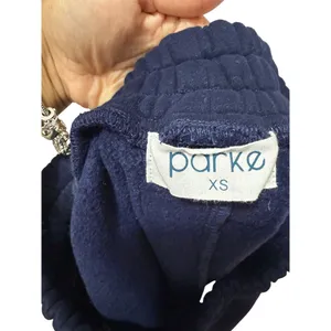 PARKE Fleece Sweat Shorts Navy Blue Women's Size XS Athleisure Loungewear NWOT thumbnail 3