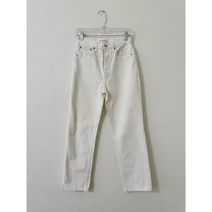Aritzia Denim Forum The Joni High Rise Loose Jeans 24 White Ecru Straight Leg thumbnail 3