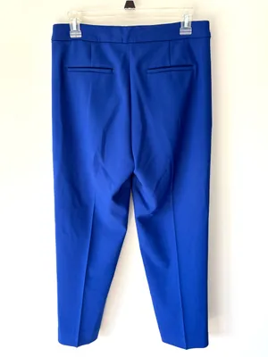 J. Crew Kate Trouser Dress Pants Royal Blue High Waist Straight Leg Business thumbnail 5