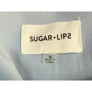 Sugar Lips Maxi‎ Dress Womens Size S Pale Blue Floral Tiered Long Sleeve Cottage thumbnail 6