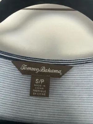 Tommy Bahama Women’s Small Blue White Striped Maxi Dress Stretchy thumbnail 3