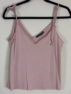 Abercrombie & Fitch‎ Light Pink Shoulder Tie Tank Size Medium thumbnail 1
