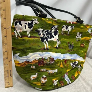 Country farm novelty handbag barn cows farmer sheep bunny rabbit scarecrow purse thumbnail 8