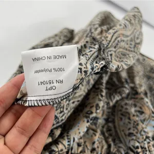 OPT Boho‎ Paisley Print Long Sleeve Tiered Midi Dress Peasant Prairie Ruffle M thumbnail 8