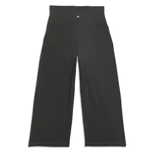 LULULEMON Align Wide Leg Super-High-Rise 23” Crop - Graphite (Dark) Grey - Sz. 6 thumbnail 3