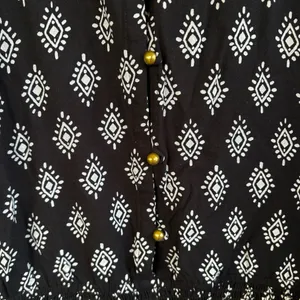 EUC Garnet Hill Shorts Romper Black White Size XL thumbnail 7