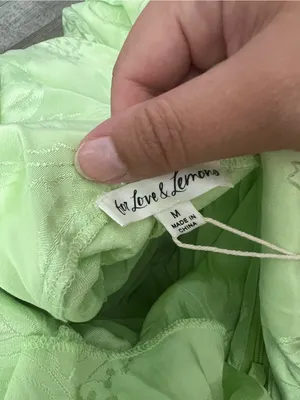 NWT For Love & Lemons Ilana jacquard Midi Dress in Green size M thumbnail 12