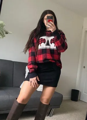 Christmas Sweater Red Size M thumbnail 1