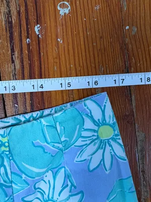 Vintage Lilly Pulitzer Lavender Mint Floral Lobster Crab Mini Skirt Size 10 thumbnail 4