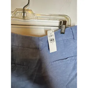 Ann Taylor Womens Light Blue Linen Pleated Shorts Size 2 New thumbnail 7
