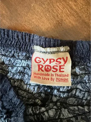 Gypsy Rose Bohemian Style Elastic Waist Palazzo Pants with Side Pocket thumbnail 8