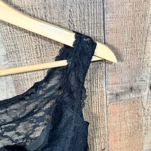 Black Lace Trim Cami Corset Style Size Medium Whimsygoth Grunge Y2K Coquette thumbnail 5