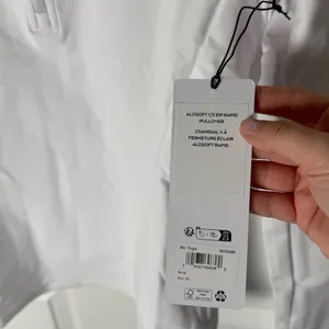 Alo Yoga Alosoft 1/2 Zip Rapid Pullover in White XS thumbnail 4