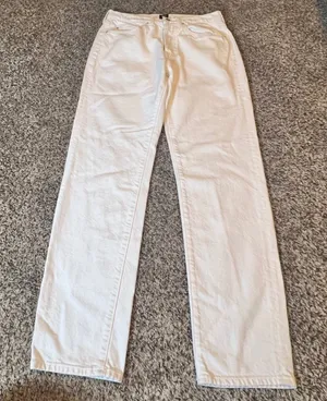 Edwin Womens White High Rise Straight‎ Leg Button Fly Denim Jeans Size 26 thumbnail 1
