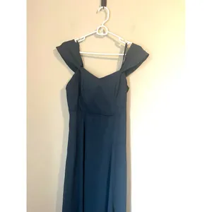 ModCloth Resounding Wow Maxi Dress Gown Prom Off the Shoulder Women's sz. 8 thumbnail 6