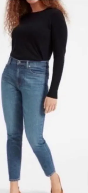 Everlane High Rise Medium Wash Skinny Jeans- Size 30 Regular thumbnail 1