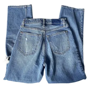 Abercrombie Fitch 90s Straight Ultra High Rise Jeans Distressed‎ Size 26 thumbnail 4