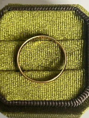Women’s Stainless Steel Golden Minimalist 2mm Band Size 8 NWT thumbnail 1