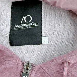 Anderson Ord Lux Crop Hoodie Performance Jacket Elderberry Heather LRG thumbnail 4