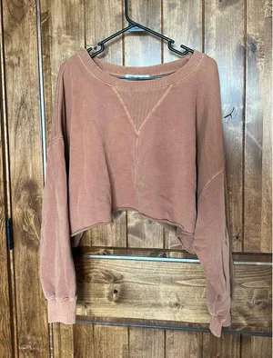 Brown cropped crewneck Size M thumbnail 1