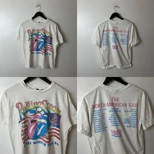 The Rolling Stone Steel Wheels Tour T Shirt Medium M Womens White Single Band thumbnail 14