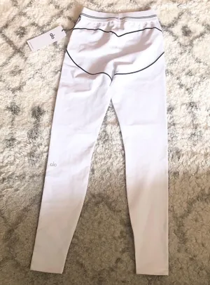 Alo Yoga Airbrush High-Waist Heart Throb Legging White/Black S thumbnail 5