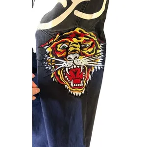 Ed Hardy Slim Flare Tiger Embroidered Jeans Women's Size 28 Y2K thumbnail 6