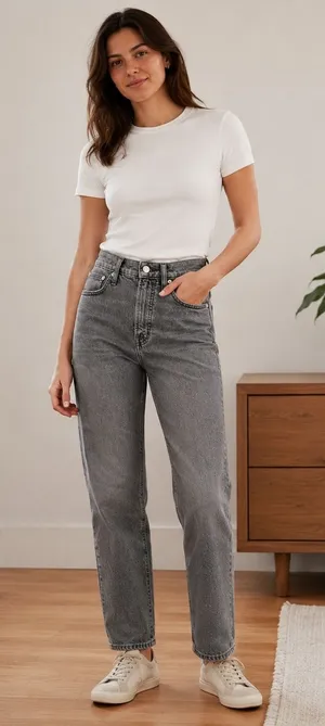 Madewell Women’s 25P $128 Perfect Vintage High Rise Ankle Jeans Gray thumbnail 1