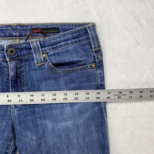 Adriano Goldschmied The Damsel Jeans Womens 28R Blue Denim Straight‎ Made In USA thumbnail 3