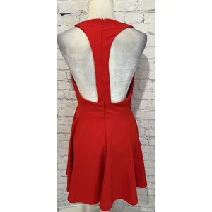Lulus Red Skater Sleeveless V-Neck Party Homecoming Dress Size Medium thumbnail 5