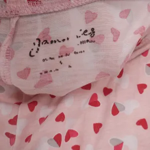 Jane & Bleecker Pink Heart Print Pajama Pants Women's Medium Relaxed Lounge thumbnail 3